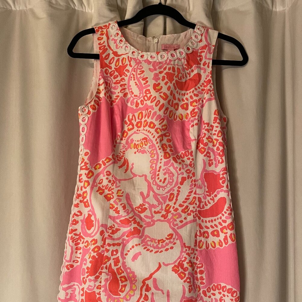 Lilly Pulitzer elephant print shiftdress size 6